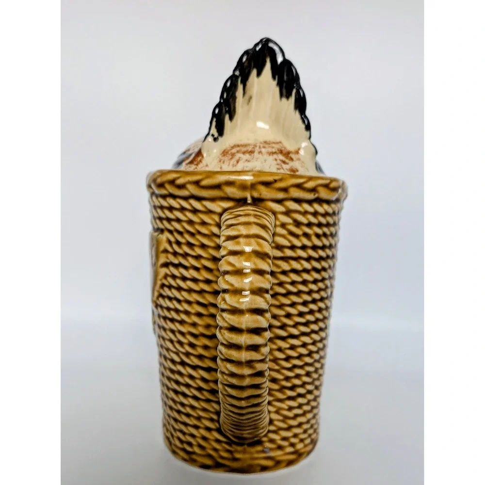 Vintage Rossini Japan Basketweave Hen Coffee Pot